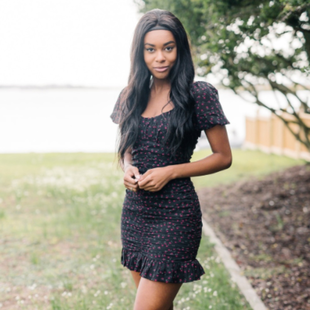 Black Floral Dress